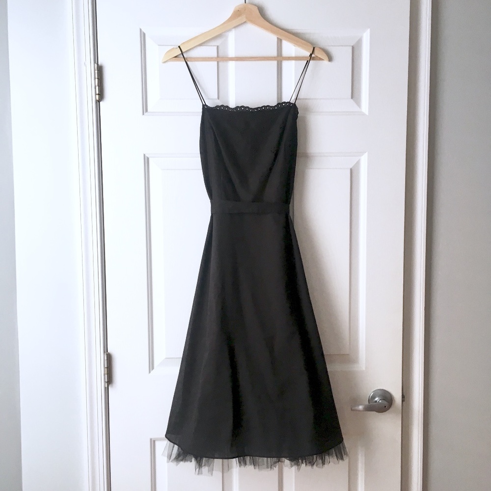 Laundry Black Eyelet Tulle Party Dress, 6